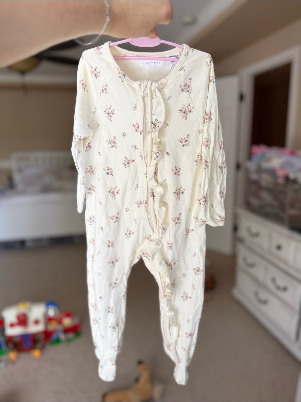 Jamie Kay Organic Cotton Melanie Onepiece - Goldie Bouquet Egret
